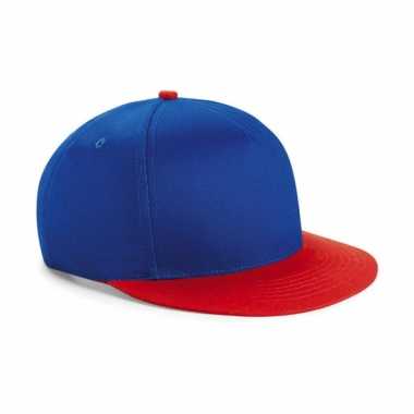 Vintage blauw met rode kinder baseball cap