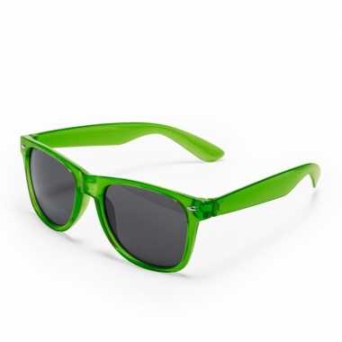 Vintage groene retro model zonnebril voor volwassenen