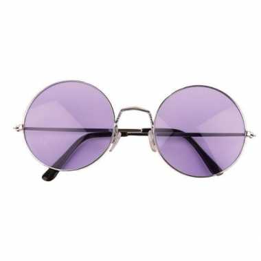 Vintage hippie / flower power xl verkleed bril paars