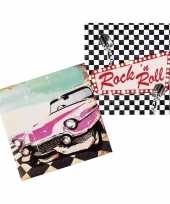 Vintage 36x rock n roll servetten 33 x 33 cm