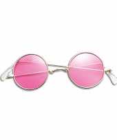 Vintage hippie verkleed bril roze