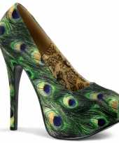 Vintage pauwen print plateau pumps