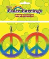 Vintage peace oorbellen