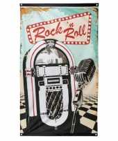 Vintage rock n roll vlag 90 x 150 cm