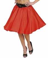 Vintage rode fifties rok met petticoat voor dames