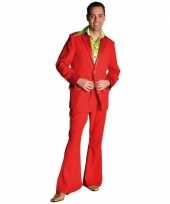 Vintage rood seventies kostuum voor heren