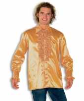 Vintage rouche overhemd voor heren goud