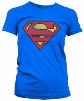 Vintage superman logo t shirt dames