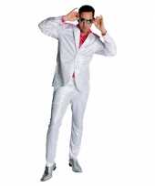 Vintage wit disco glitter pak voor heren