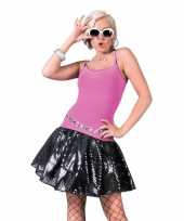 Vintage zwarte disco seventies verkleed rok voor dames